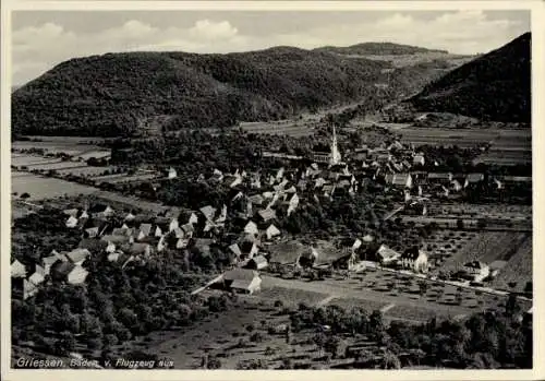 Ak Grießen im Klettgau Baden, Fliegeraufnahme