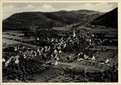 Ak Grießen im Klettgau Baden, Fliegeraufnahme