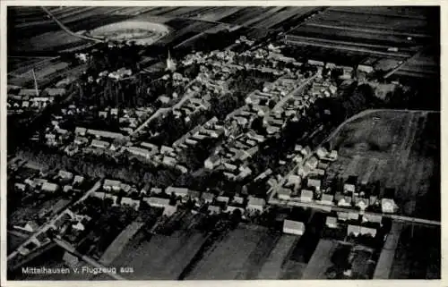 Ak Mittelhausen Erfurt in Thüringen, Fliegeraufnahme