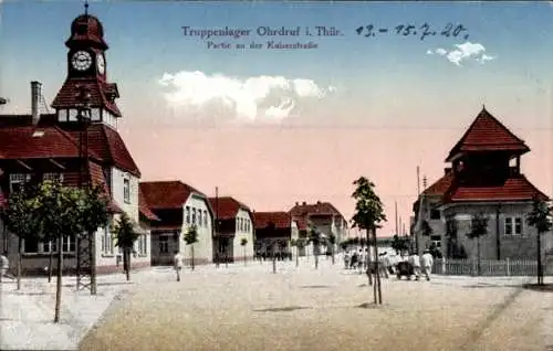 Ak Ohrdruf in Thüringen, Truppenlager, Kaiserstraße