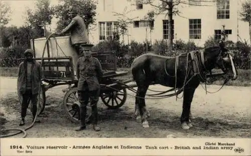 Ak Tank cart, british and indian army, indische und britischer Soldat