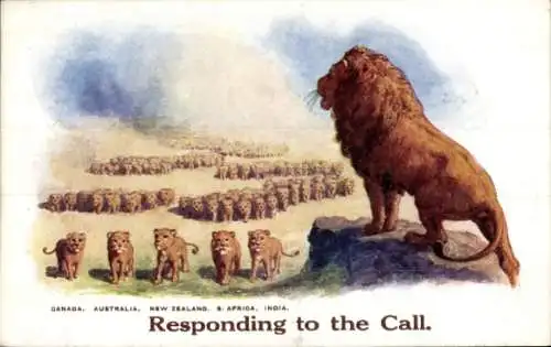 Ak Responding to the Call, Commonwealth, Löwen