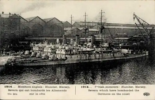 Ak Kriegsschiffe, Monitors anglais, Humber, Mersey, Severn