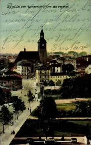 Ak Berlin Spandau, Blick vom Garnisonskirchturm