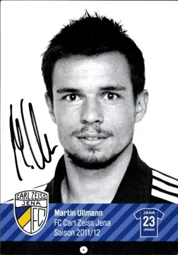 Autogrammkarte Fußballer Martin Ullmann, FC Carl Zeiss Jena, Autogramm