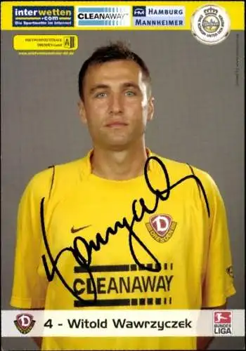 Autogrammkarte Fußballer Witold Wawrzyczek, SG Dynamo Dresden