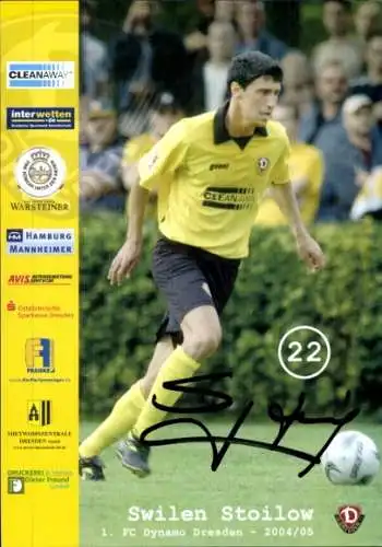 Autogrammkarte Fußballer Swilen Stoilow, SG Dynamo Dresden, Autogramm
