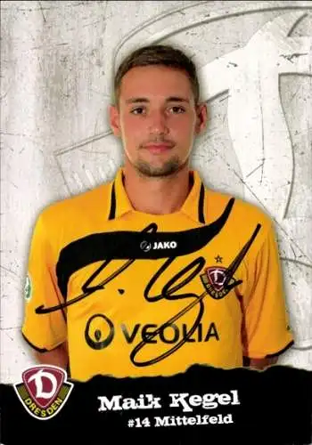 Autogrammkarte Fußballer Maik Kegel, SG Dynamo Dresden, Autogramm