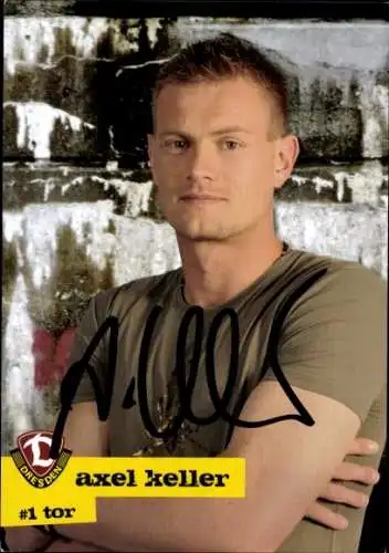 Autogrammkarte Fußballer Axel Keller, SG Dynamo Dresden, Autogramm