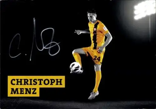 Autogrammkarte Fußballer Christoph Menz, SG Dynamo Dresden, Autogramm