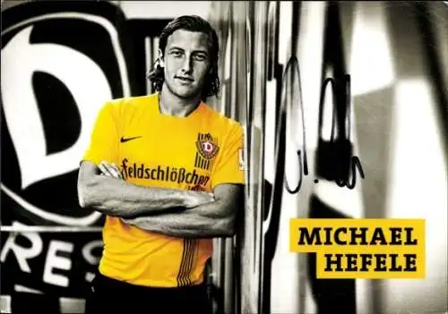 Autogrammkarte Fußballer Michael Hefele, SG Dynamo Dresden, Autogramm