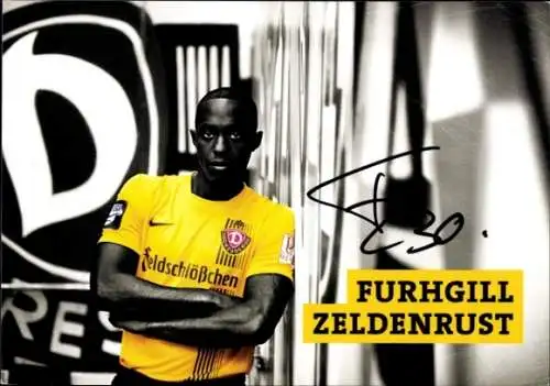Autogrammkarte Fußballer Furhgill Zeldenrust, SG Dynamo Dresden, Autogramm