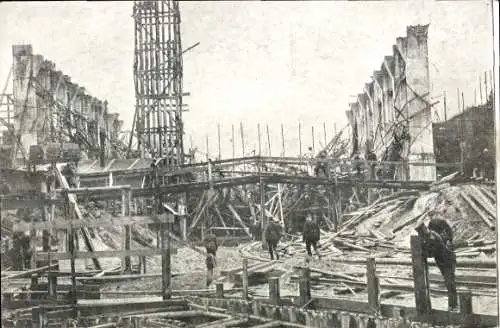 Ak Gebersdorf Nürnberg in Mittelfranken Bayern, Großkraftwerk Franken nach der Katastrophe 1912