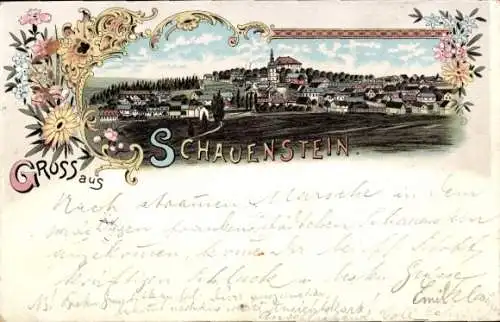 Litho Schauenstein im Frankenwald, Totalansicht