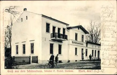 Ak Storkow in der Mark, Schützenhaus P. Predel