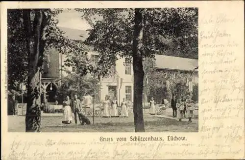 Ak Lüchow im Wendland, Schützenhaus, Garten