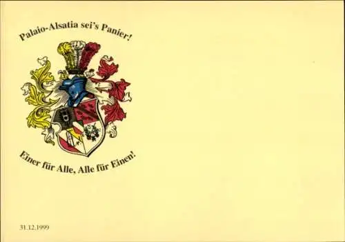 Studentika Ak Corps Palaio Alsatia, Wappen, 31.12.1999