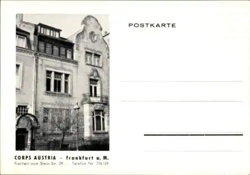 Studentika Ak Frankfurt am Main, Corps Austria, Korpshaus Freiherr vom Stein Straße 29