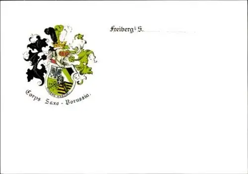 Studentika Ak Freiberg in Sachsen, Corps Saxo Borussia, Wappen