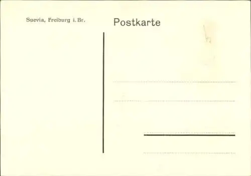 Studentika Ak Freiburg im Breisgau, Corps Suevia, Wappen, KSCV