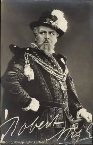 Foto Ak Schauspieler Robert Nhil, König Philipp in Don Carlos, Autogramm