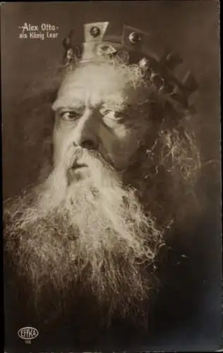 Foto Ak Schauspieler Alex Otto als König Lear, Portrait, Schauspielhaus Hamburg