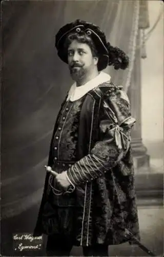 Foto Ak Schauspieler Carl Wagner als Egmont, Schauspielhaus Hamburg