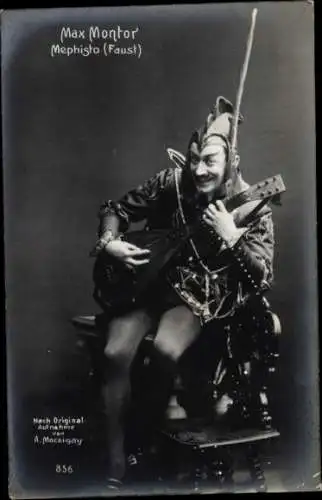 Foto Ak Schauspieler Max Montor als Mephisto, Faust, Schauspielhaus Hamburg