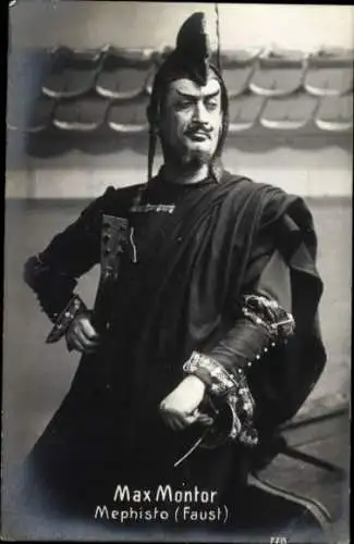 Ak Schauspieler Max Montor, Portrait als Mephisto, Faust, Schauspielhaus Hamburg