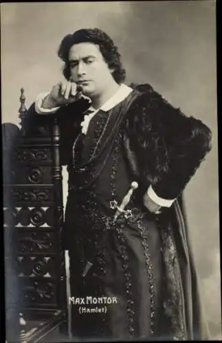 Foto Ak Schauspieler Max Montor in Hamlet, Schauspielhaus Hamburg