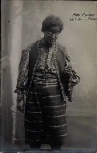 Foto Ak Schauspieler Max Montor als Mohr in Fiesko, Schauspielhaus Hamburg
