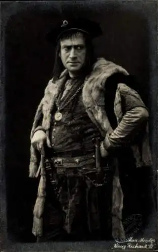 Foto Ak Schauspieler Max Montor als König Richard III., Schauspielhaus Hamburg