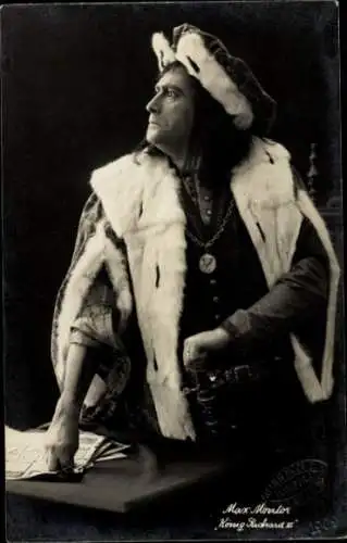 Foto Ak Schauspieler Max Montor als König Richard III., Schauspielhaus Hamburg