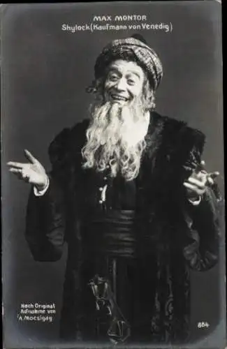 Foto Ak Schauspieler Max Montor, Shylock, Kaufmann von Venedig, Schauspielhaus Hamburg
