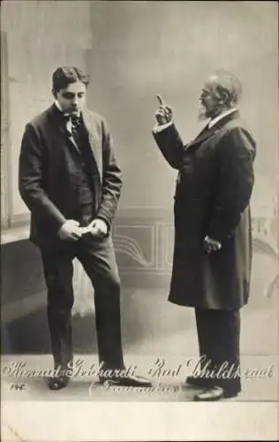 Ak Schauspieler Rudolf Schildkraut mit Konrad Gebhardt, Szene, Schauspielhaus Hamburg