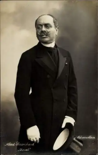 Foto Ak Schauspieler Albert Bozenhard als von Schmettau, Moral, Schauspielhaus Hamburg