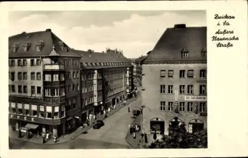 Ak Zwickau Sachsen, Äußere Plauensche Straße, Café