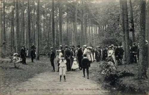 Ak Ginneken Breda Nordbrabant Niederlande, Mastbosch, Treffen des L. d. H. am Sonntag Mittag