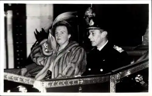 Ak Königin Juliana der Niederlande, König George VI, Staatsbesuch in London 1950