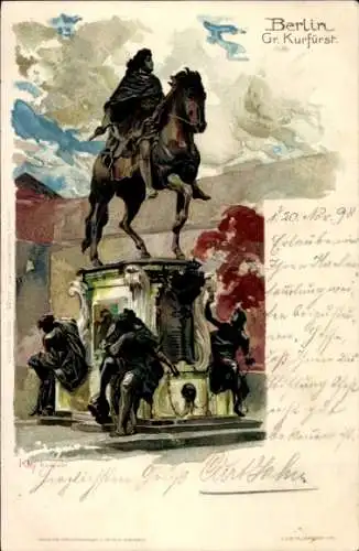 Künstler Ak Kley, Heinrich, Berlin Charlottenburg, Großer Kurfürst