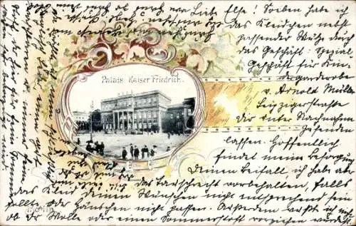 Ak Berlin Charlottenburg, Palais Kaiser Friedrich, historisches Gebäude, schwarz-weiß Foto, le...