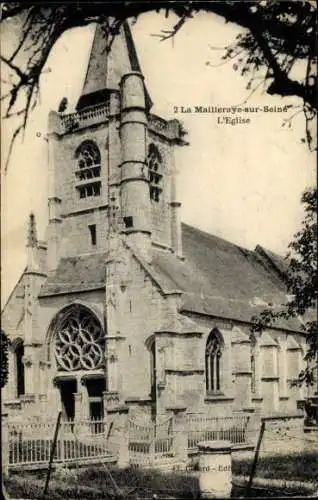Ak La Mailleraye sur Seine Seine Maritime, Kirche