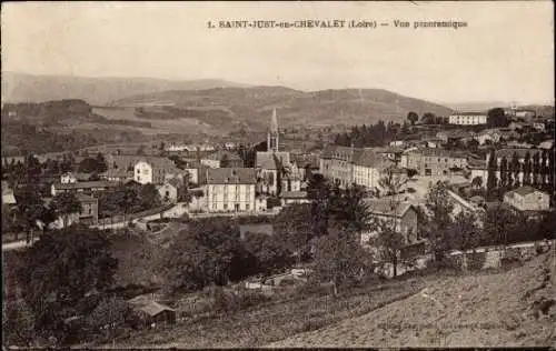 Ak Saint Just en Chevalet Loire, Panorama