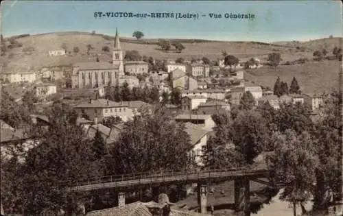 Ak Saint Victor sur Rhins Roanne Loire, Gesamtansicht