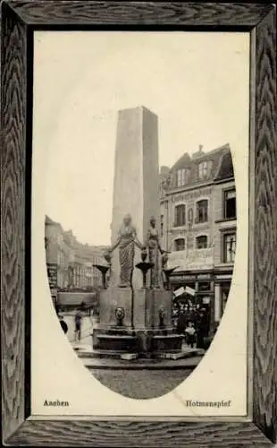 Ak Aachen, Denkmal, Frauenfiguren, Langstraße, historische Ansicht