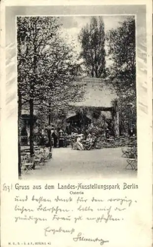 Ak Berlin Tiergarten Moabit, Landes Ausstellungspark, Osteria