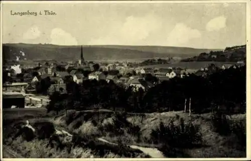 Ak Langenberg Gera in Thüringen, Blick auf Langenberg, Kirche, malerische Landschaft