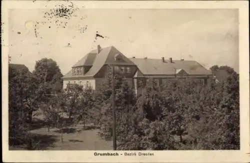 Ak Grumbach Wilsdruff Sachsen, Bezirk Dresden, Teilansicht vom Haus