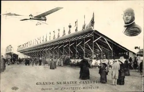 CPA Grande Semaine d'aviation, Dernier vol d'Hautette Michelin