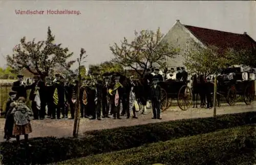 Ak Wendischer Hochzeitszug